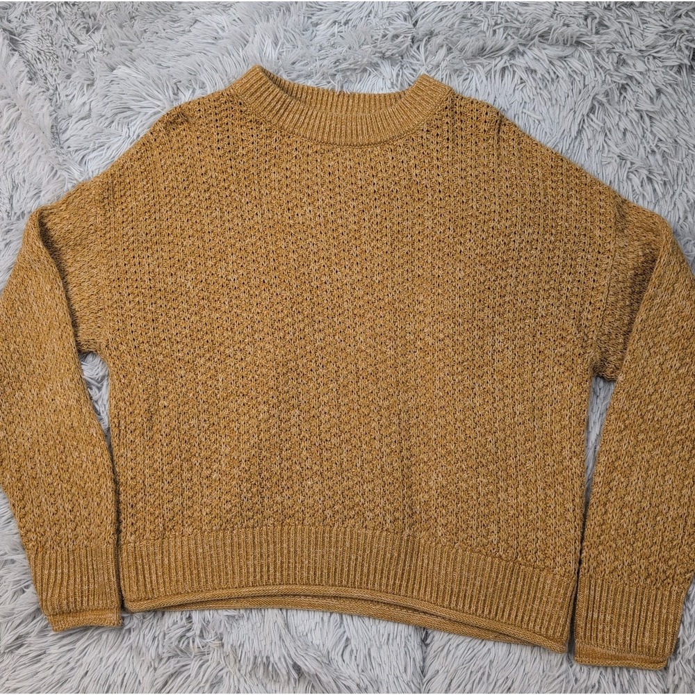 Universal Threads Sweater Womens S Gold Fisherman Cable Knit Comfort Casual